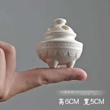Mini smilkalų degiklis kišenėje piršto smilkalų degiklis keramikos baltos spalvos porceliano buities arbatos rinkinys arbatos dėklas papuošalai arbatos ceremon