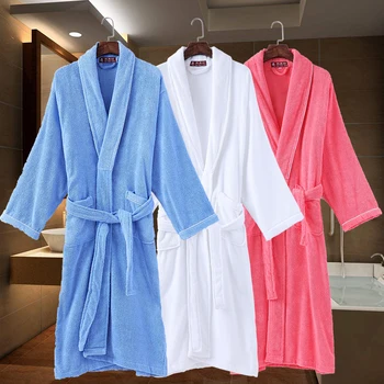 Moterų chalatas medvilnės rankšluostį, vilnos Sleepwear Ilgas storas chalatas, hotel spa ilgą pižamą Moteriška Pižama kimono rūbeliai storio žiemą