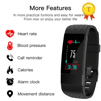 Nauja stiliaus Smart apyrankę Spalvotas ekranas atsparus Vandeniui apyrankė širdies ritmo monitorius Kraujo spaudimas Fitneso band usb mokestis smart grupė