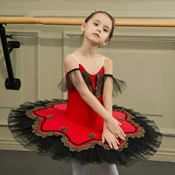Nauja vaikų profesionalių baleto sijonas veiklos tutu suspender gazas sijonas blizgančiais mažai gulbių šokio spektaklis sijonas