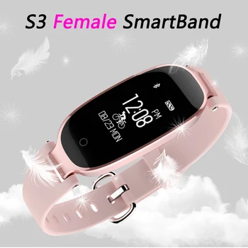Naujas S3 Mados Smart Apyrankę juosta Mergaitė Moterų Širdies ritmo Monitorius 