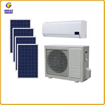 Naujas split tipo kondicionavimo namų hibridas sienos montuojamas oro kondicionierius 3000w saulės sistema su CE sertifikatas