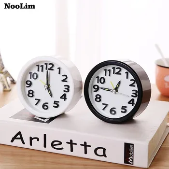 NOOLIM Kūrybinė Asmenybė Minimalistinio staliukas Laikrodis Žadintuvas Vaikų Miegamasis Mini Paprastas Mažas Žadintuvas