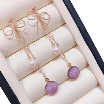 Pearl auskarai pagaminti iš pobūdžio gėlavandenių perlų auskarai su aukso danga kablys, AAA klasės,5-6 mm nearround pearl