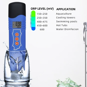 PH-099 PH ORP Temp matuoklis Didelis Tikslumas Vandeniui 3 In 1 0-14 pH-metras.00 ATC Testeris Oksidacijos Redukcijos ORP matuoklis 40% nuolaida