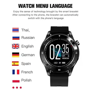Pilnas Touch Screen Vyrų Verslo Smart Laikrodžiai Daugiakalbių Mados Dviejų atspalvių Sporto Žiūrėti Širdies-stebėsenos Chronograph Smartwatch
