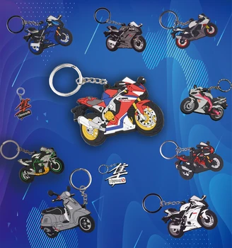 Recrist Gumos Motociklo Keychain paketų prižiūrėtojų raktinę Automobilių-stilius Už CBR 1000RR Motociklo cool Automobilių raktų pakabukas