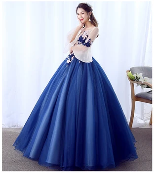 Royal blue flare medievel karalienė/princai suknelė viduramžių suknelė Renesanso suknelė karalienės Viktorijos Gotika/Marie Antoinette/ Belle Kamuolys