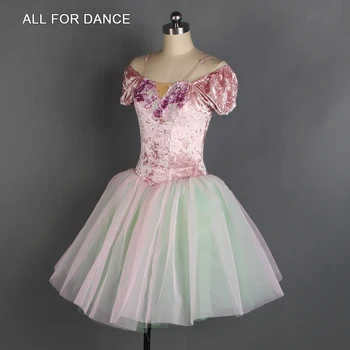 Rožinės Spalvos Aksominė Liemenė Baleto Šokių Suknelė Girl&Women Baleto Scenoje Spektaklis Šokio Šou Baleto Šokio Kostiumai