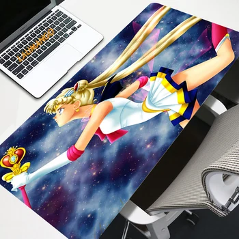 Sailor Moon Didelis 90x40cm Biuras Pelės Mygtukai Kilimėlis Žaidėjus Žaidimų Kilimėlis Klaviatūros Apskaičiuoti Anime Stalas Pagalvėlių Tablet PC, Notebook