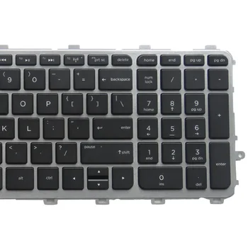SSEA Naujas JAV Nešiojamojo kompiuterio Klaviatūra HP Envy 15-17 J-J M7-J Klaviatūra su foniniu Apšvietimu Sidabro spalvos Rėmas