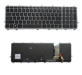 SSEA Naujas JAV Nešiojamojo kompiuterio Klaviatūra HP Envy 15-17 J-J M7-J Klaviatūra su foniniu Apšvietimu Sidabro spalvos Rėmas