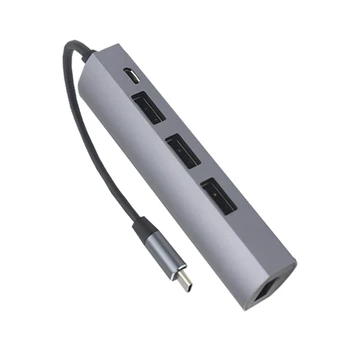 Sąsiuvinis Išmanųjį telefoną Plėtra Keitiklis 4 in 1 USB 3.1 Tipas-C HUB Splitter Konverteris Multi-USB USB3.0 3 USB2.0 Adapteris