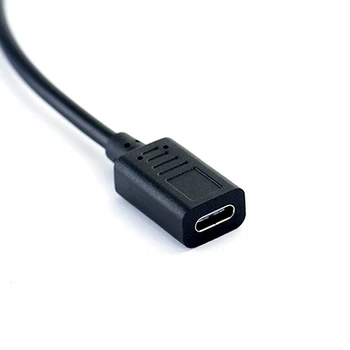 Tipas-c USB 90 Laipsnių Vyrų Tipas-C Moterų Pratęsimo OTG Kabeliu Extender Laidas Laidas 27cm
