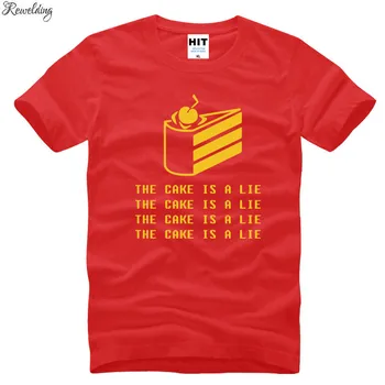 Tortas yra Melas Žaidimas vyriški T-Shirt Marškinėliai Vyrams Vasaros Naują Trumpas Rankovės O Kaklo Medvilnės Atsitiktinis Viršų Tee Camisetas Hombre