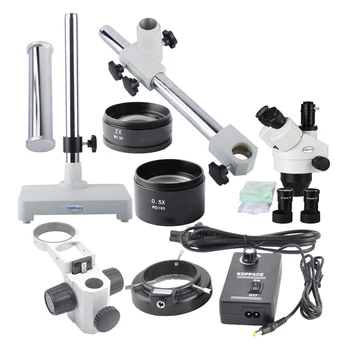 Trinokulinis Zoom Stereo Mikroskopas, 10X/20mm Widefield Okuliaro 0.7 X-4.5 X Artinimo Diapazoną (3,5 X-90X Didinimo 1XCTV,0,5 X STV Fotoaparatas