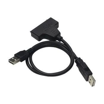 USB 2.0 prie SATA 7+15 Pin Kabelis Adapteris iš 2.5