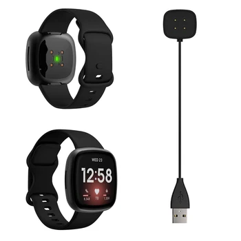 USB Įkrovimo Kabelis Smart Apyrankė, Elegantiškas Žiūrėti Patogus Elementas, Fitbit Versa 3/Prasme Įkroviklio Maitinimo Laidą