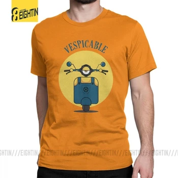 Vespicable Vespa T-Shirt Žmogus T Marškinėliai Mados Medvilnės, Trumpomis Rankovėmis, Trišakiai Crewneck T-Shirt Plius Dydis Drabužiai