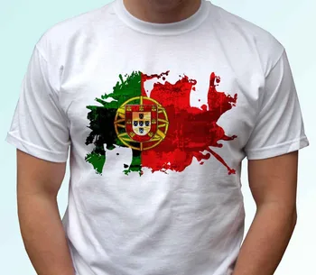 Vyrai 2019 Prekės Ženklo Drabužių Tees Atsitiktinis Vyras Projektavimas Marškinėliai Portugalijos Vėliava - Balta Marškinėliai Viršuje Šalies Dizainas - Mens Tee Marškinėliai