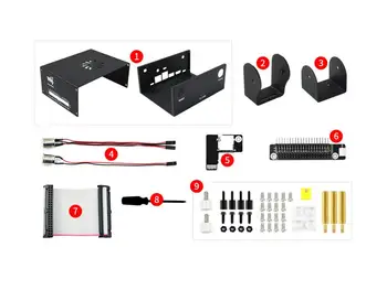 Waveshare Metalo Atveju, Specializuojasi Jetson Nano 2GB Developer Kit, Mini PC Važiuoklės Dizainas, Tvirtas Metalinis korpusas