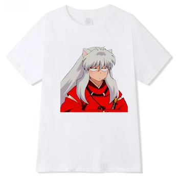 Yashahime T-shirt Moterų Įdomus Animaciją Spausdinti Atsitiktinis Viršų Tee Japonų Anime Inuyasha Žmogus T-shirt