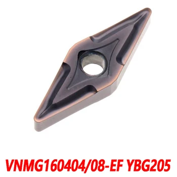 ZCC Originalus VNMG VNMG160404-EF YBG205 160408 10vnt Karbido įterpti CNC tekinimo peilis Specialaus nerūdijančio plieno apdirbimas