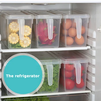 Šaldytuvas Saugojimo Stalčiai-Skaidrūs Šaldytuvas Talpinimo Maisto Išsaugojimo Organizatorius Dėžės, Plastikiniai Grūdų Talpyklos