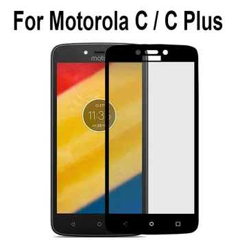3D Grūdintas Stiklas Motorola MOTO C Pilnas draudimas 9H Apsauginės plėvelės nuo Sprogimo apsaugotą Ekrano apsaugos Moto C Plus