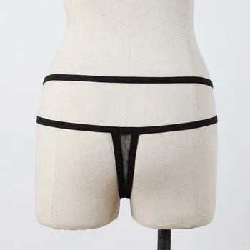 Egzotiškų Drabužių Seksualių Moterų Kelnaitės Underwears Permatomas Nėrinių Lingerie Trijų Taškų Dirželis Kelnaitės